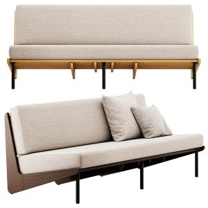 Kinney Teak Sofa By Crate And Barrel