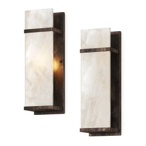 Pottery Barn Windham Alabaster Tile Wall Lamp
