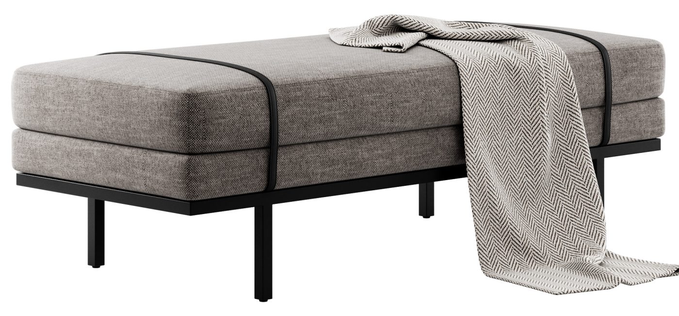 Ronan Modern Bench By Kathy Kuo Home - 3D Model for VRay