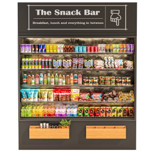 Showcase In A Supermarket With Food And Drinks 32