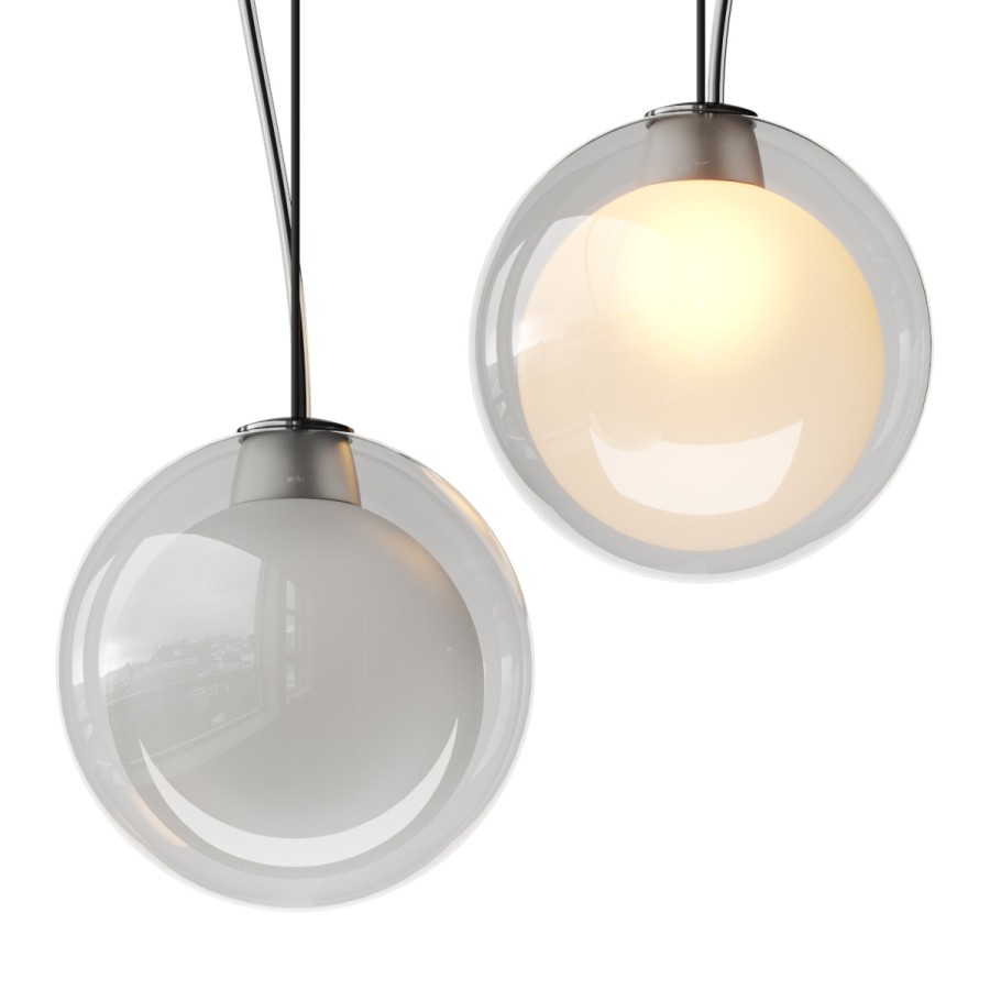 Yamagiwa Tear Drop Mini Pendant Lamp 3D Model for VRay, Corona