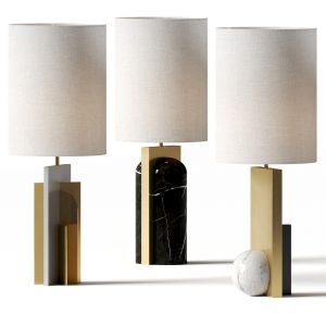 Square In Circle - Triadic Table Lamp Set