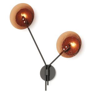 La Redoute Palma Metal And Amber Glass Wall Lamp