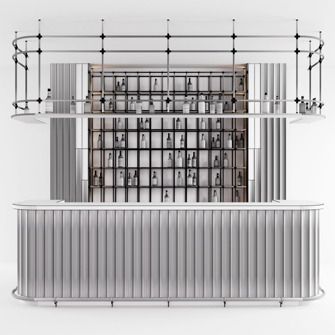 Bar Counter 3D Model for VRay, Corona | CGMood