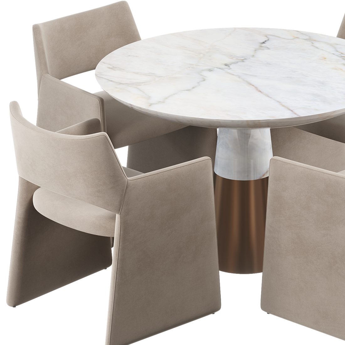 Foley Table Foley Faux Mohair Dining Table 3D Model for Corona | CGMood