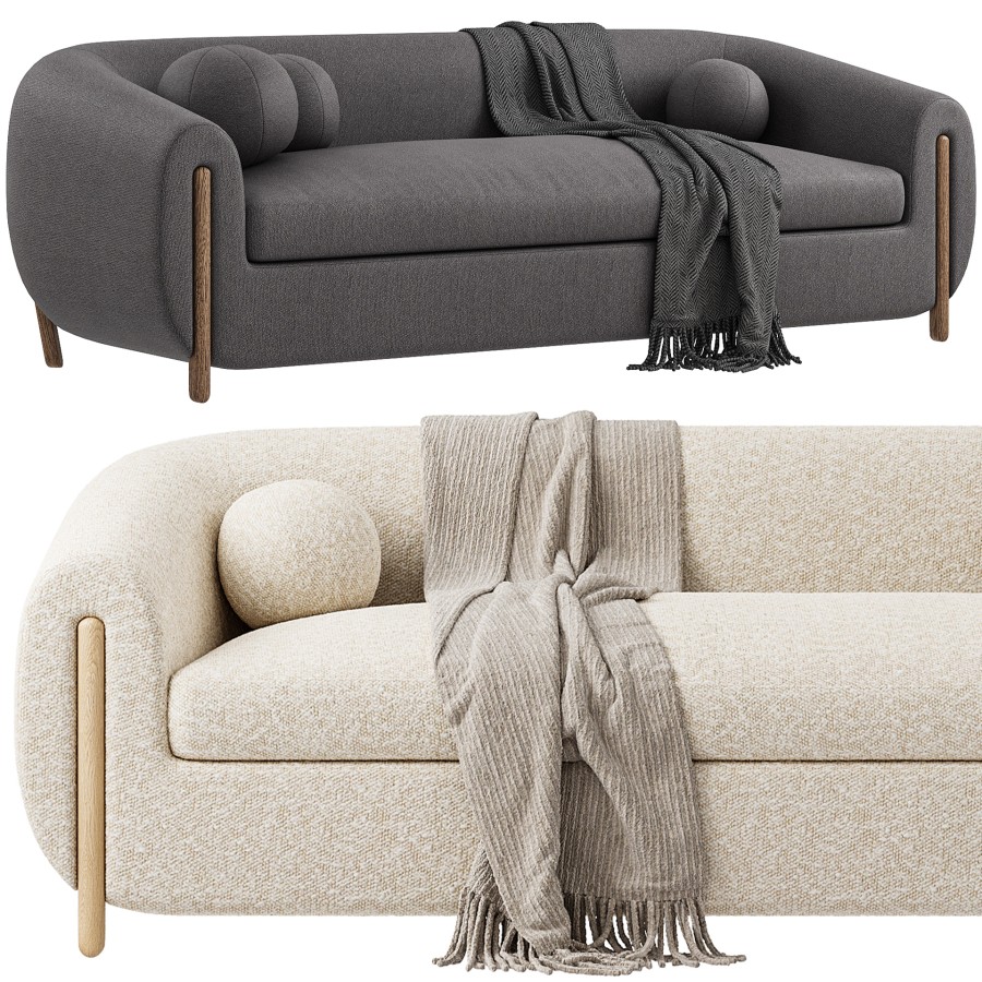 Four Hands - Lyla (sofa Boucle) 3D Model for Corona | CGMood