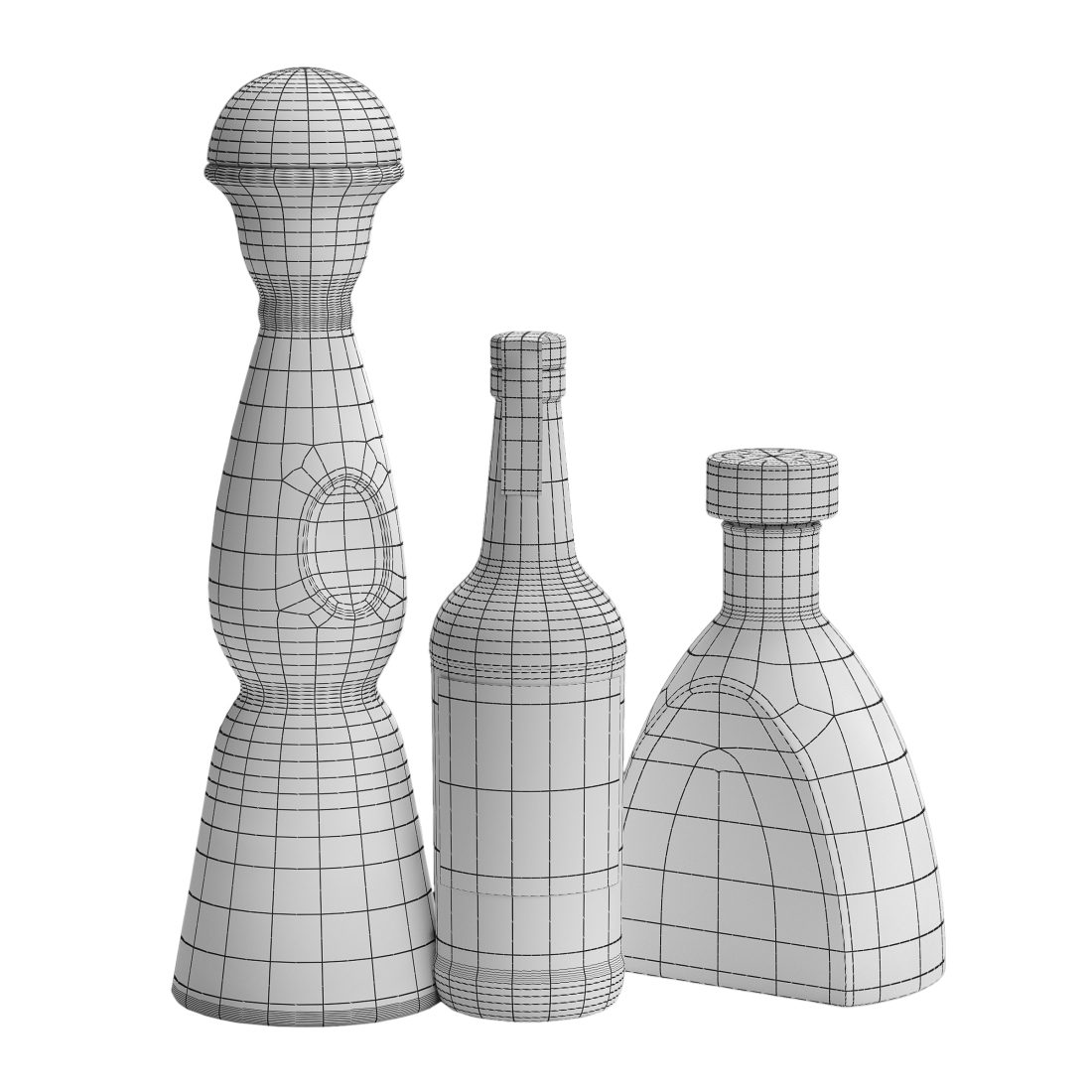 Tequila Model Tequila Set - 3D Model for Corona