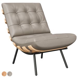 Philbert Chair Grey Leather