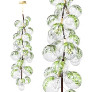 Painted Palm X-tall Bubble Chandelier