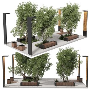 Urban Environment_urban Furniture_green Benches_pl