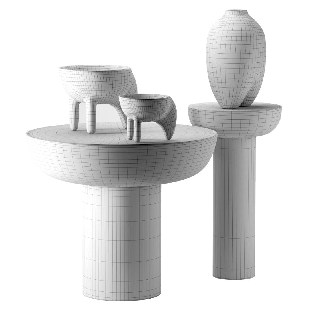Decorative Wing Mini Coffee Set By 101 Copenhagen 3D Model for VRay ...