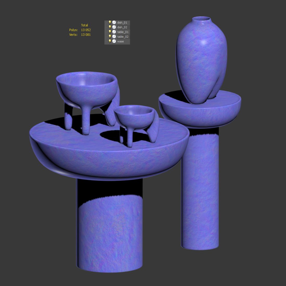 Decorative Wing Mini Coffee Set By 101 Copenhagen 3D Model for VRay ...