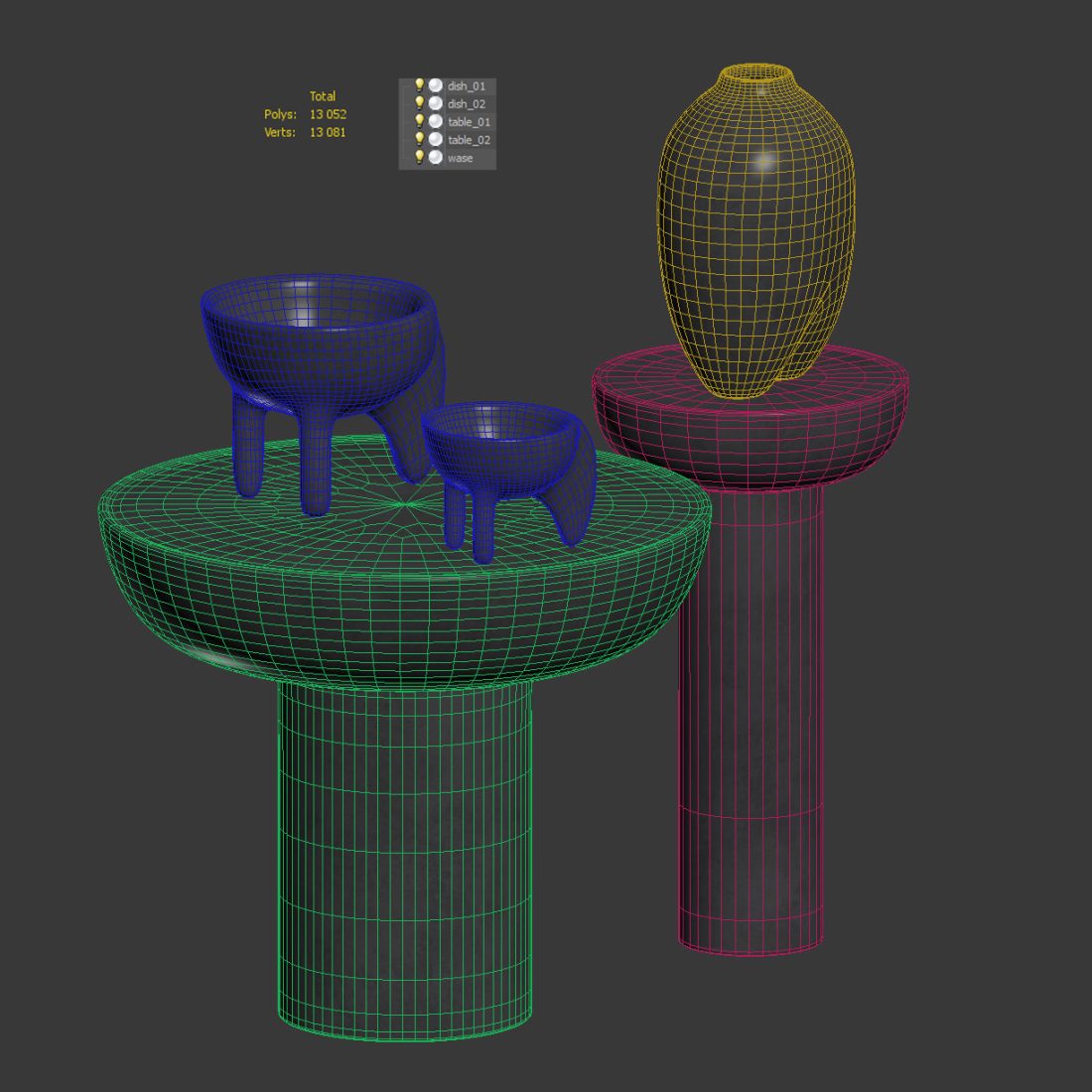 Decorative Wing Mini Coffee Set By 101 Copenhagen - 3D Model for VRay ...