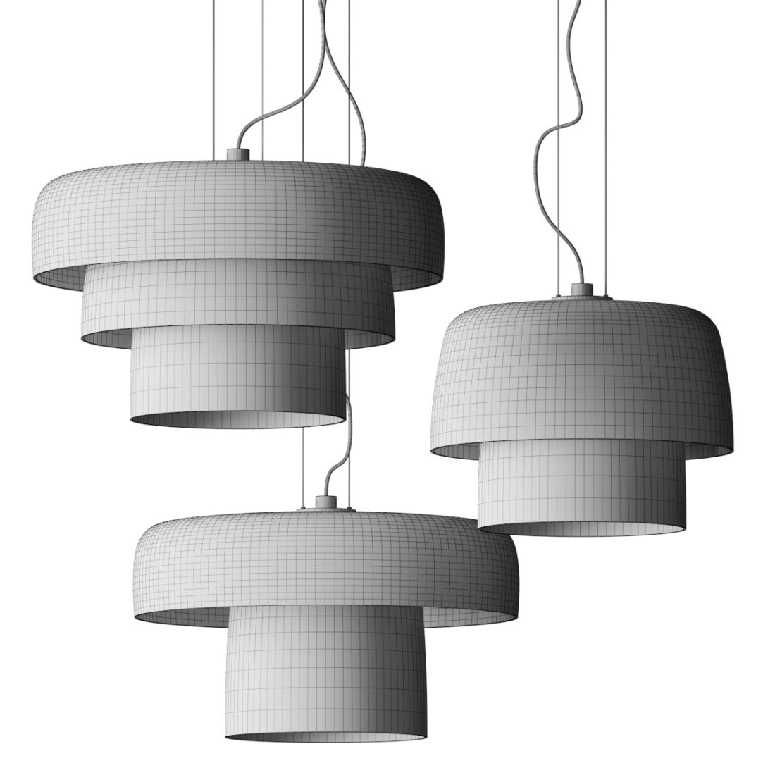 Leds C4 Levels Pendant Lamps 3D Model for VRay, Corona | CGMood