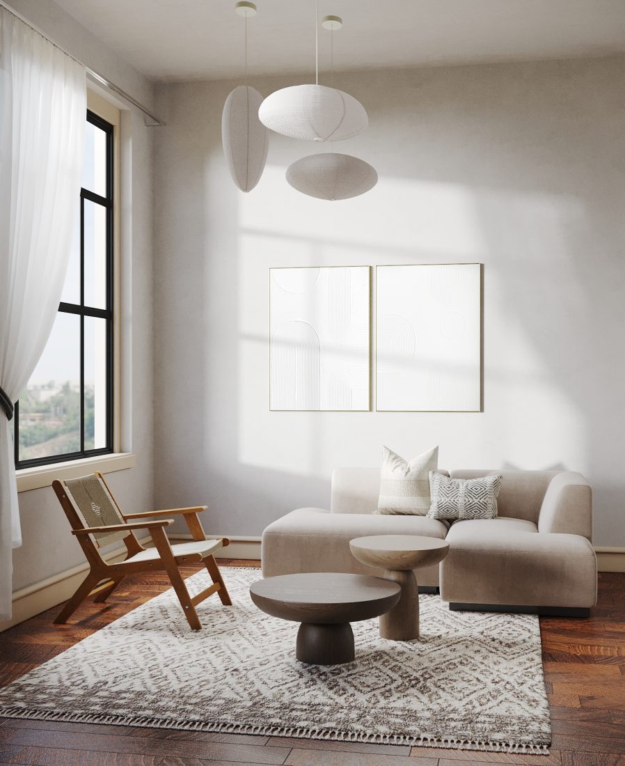 Living Room 3 - 3D Model for Corona