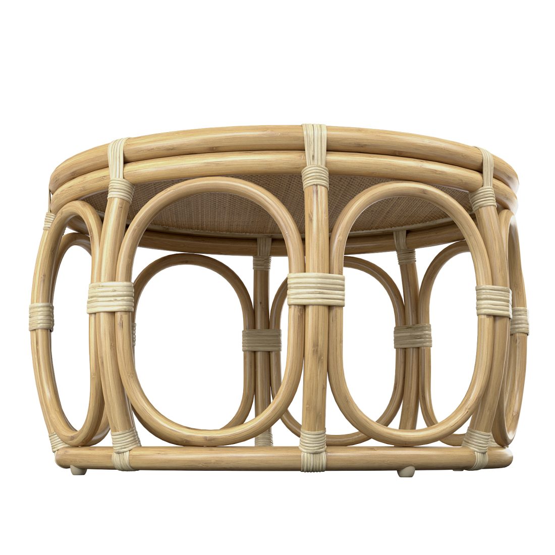 Ter Round Wicker Rattan Bamboo Table 3D Model for VRay, Corona | CGMood