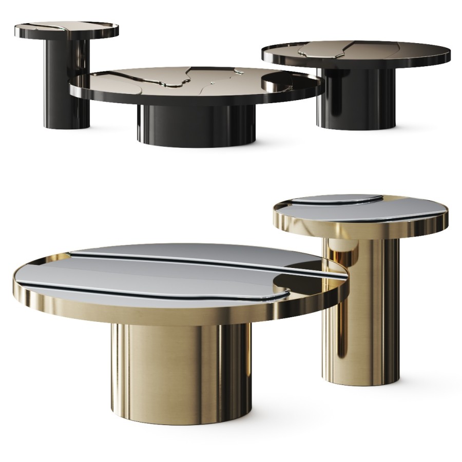 Roberto Cavalli Sahara Coffee Tables - 3D Model for VRay, Corona