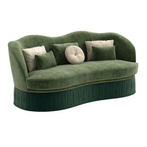 Domingo Dione Green Velvet Sofa