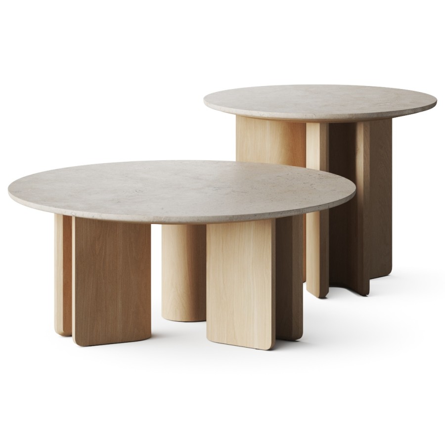 Arhaus Jaira Round Coffee Tables - 3D Model for VRay, Corona