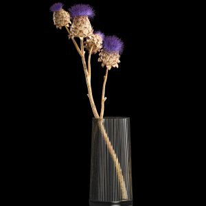 Beautiful Bouquet Of Thistle Dried Flowers 290
