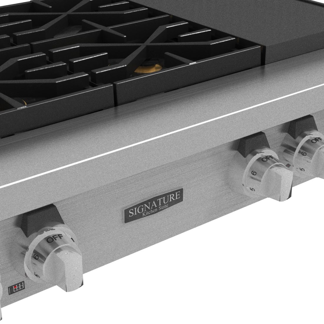 Pro Rangetop Signature 48-inch Dual-fuel Pro Rangetop 3D Model for VRay | CGMood