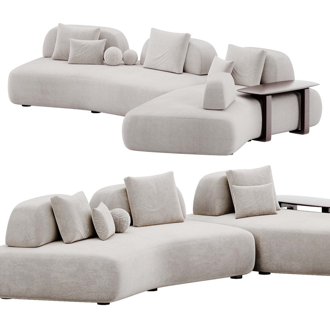 Curve Sofa By Art Nova - 3D Model for Corona