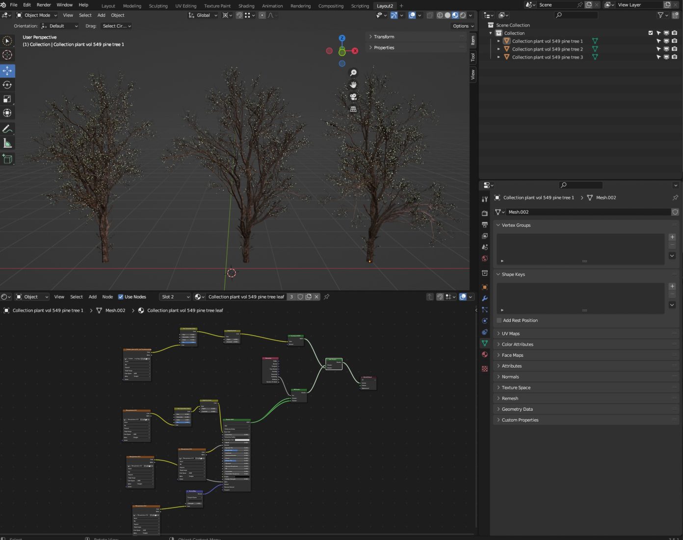 Collection Plant Vol 549 - Blender - Tree - 3D Model for