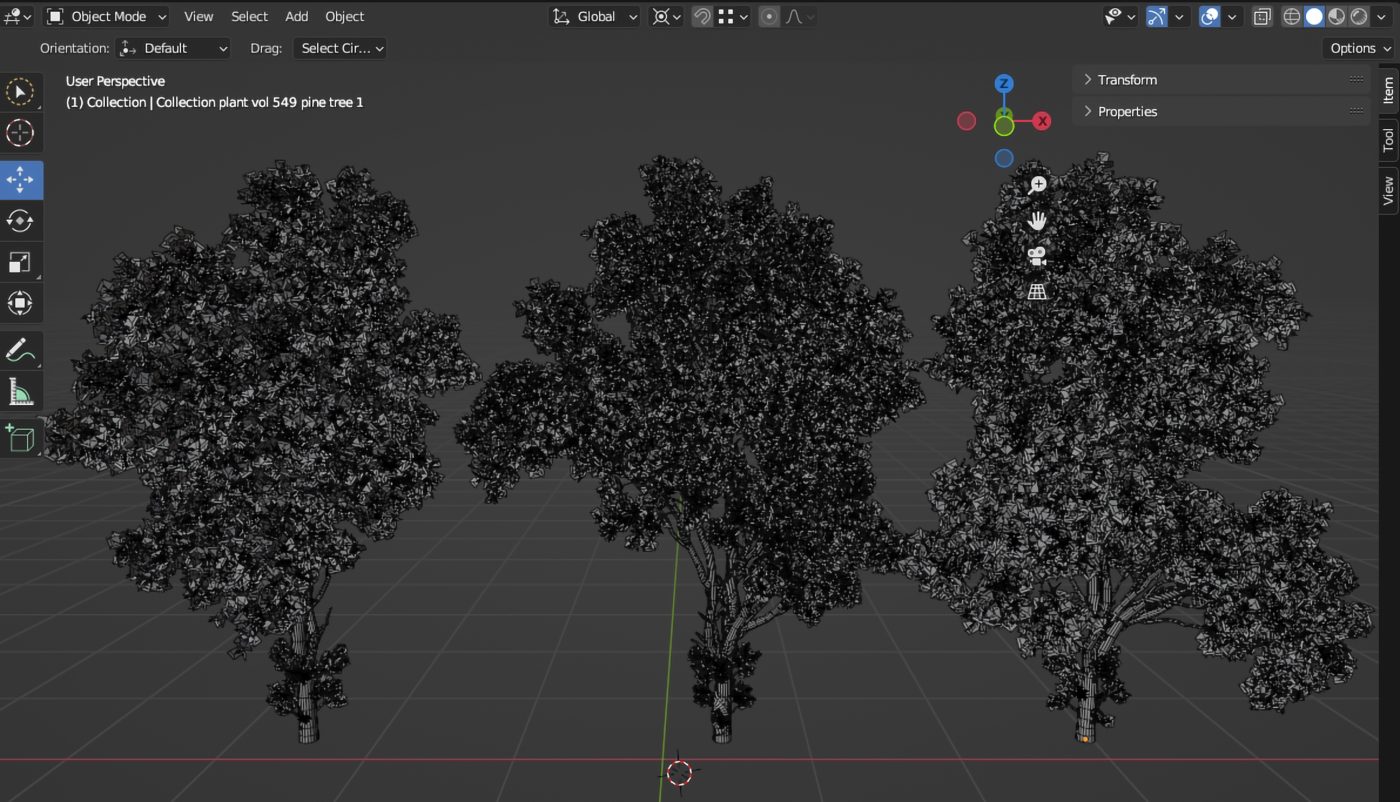 Collection Plant Vol 549 - Blender - Tree - 3D Model for