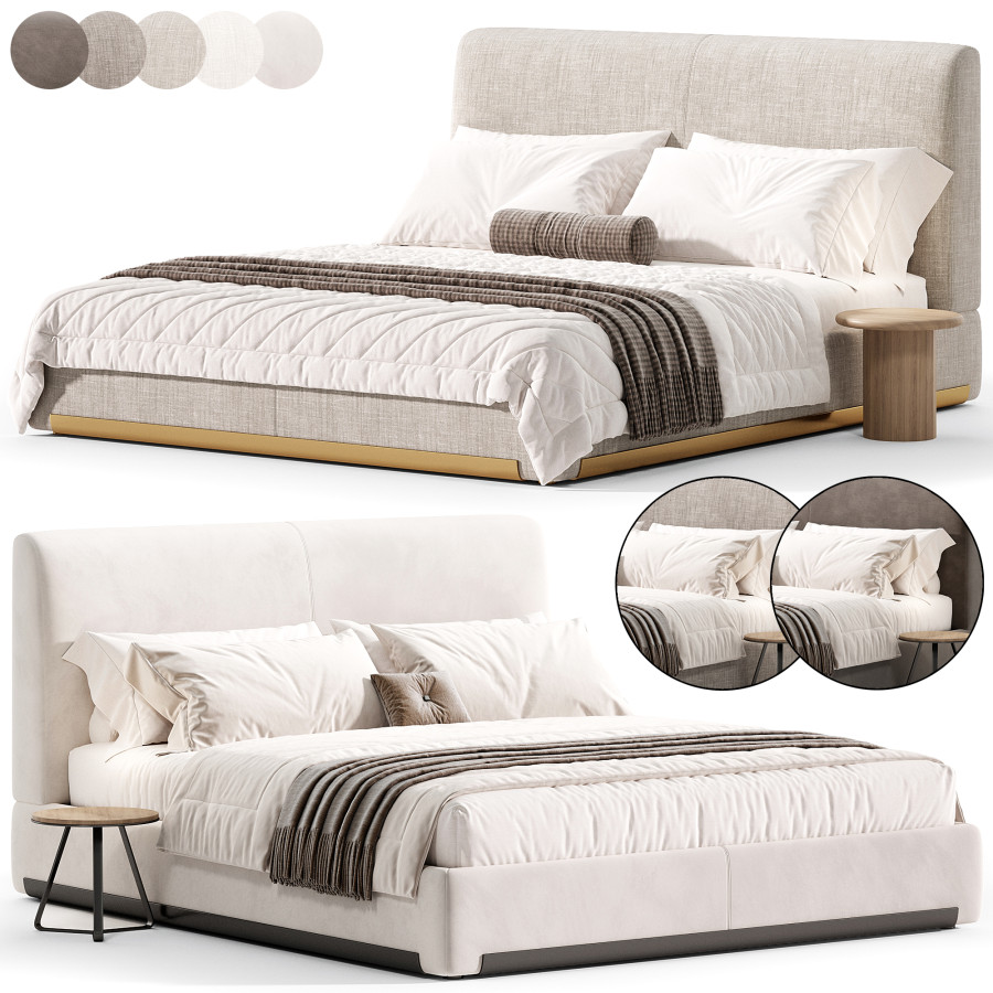 Artelierm Bed By Flou - 3D Model for Corona