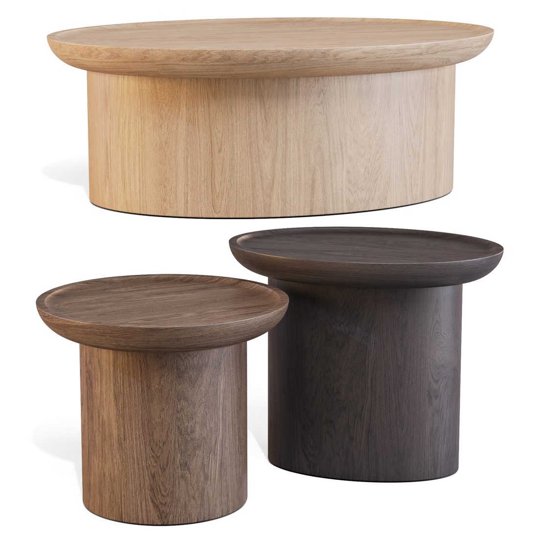 Findley - Coffee And Side Tables Set 02 3D Model for Corona | CGMood