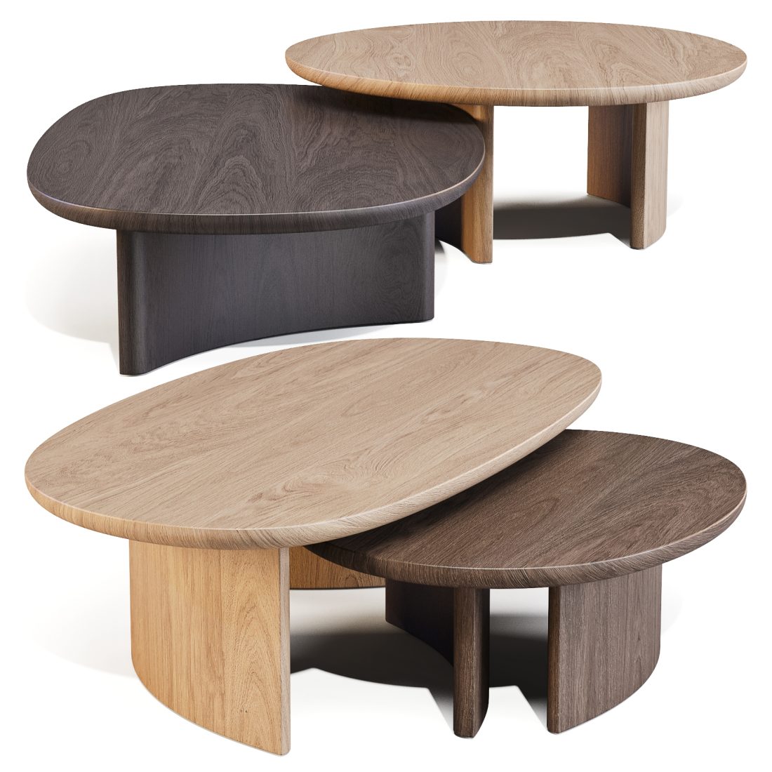 Arco: Dew - Coffee Tables Set 01 - 3D Model for Corona