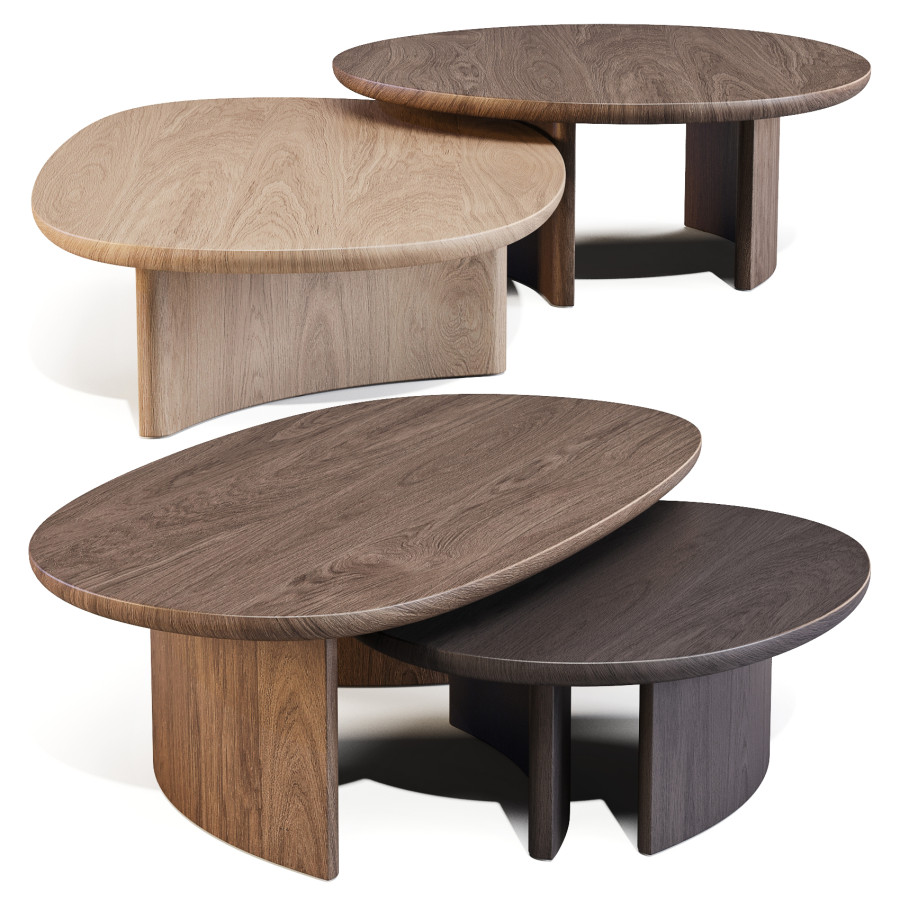 Arco: Dew - Coffee Tables Set 01 - 3D Model for Corona