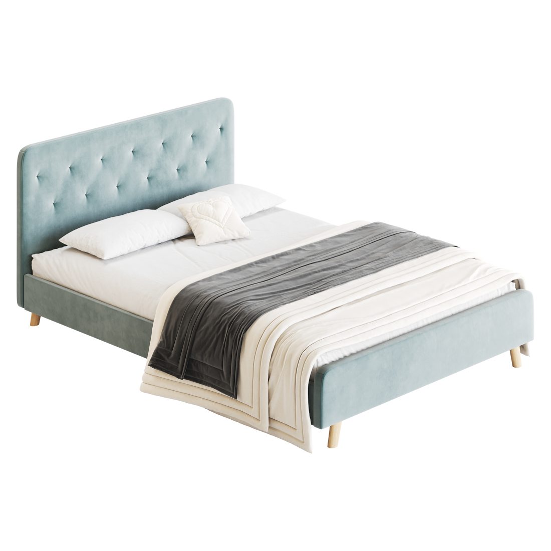 Emmerson Upholstered Low Rise Bed Frame - 3D Model for Corona