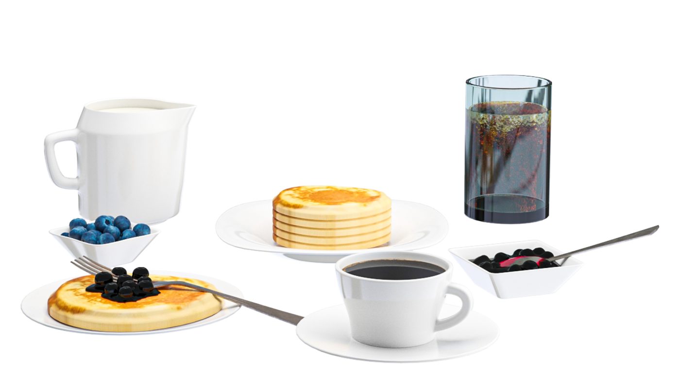 Breakfast 001 3D Model for VRay | CGMood