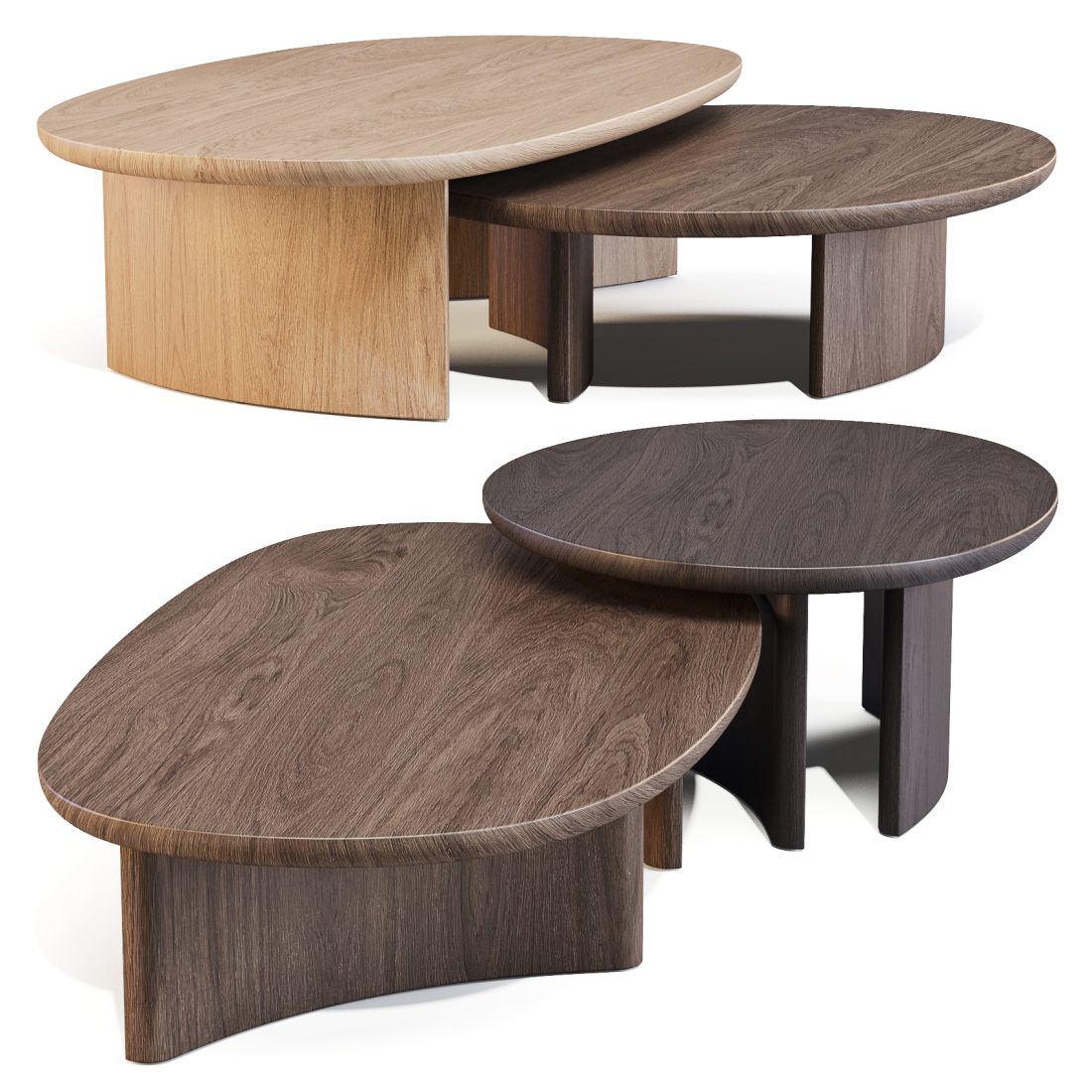 Arco: Dew - Coffee Tables Set 02 - 3D Model for Corona