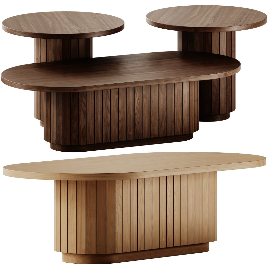 Kave Home Licia Coffee And Side Tables 3D Model for Corona | CGMood