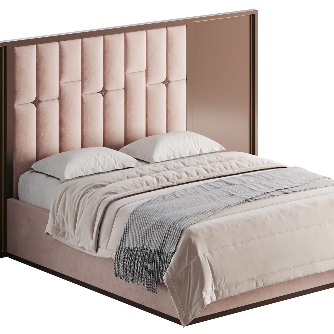 Fara Bed Design – Intricately Designed Pakistani B - 3D Model for Corona