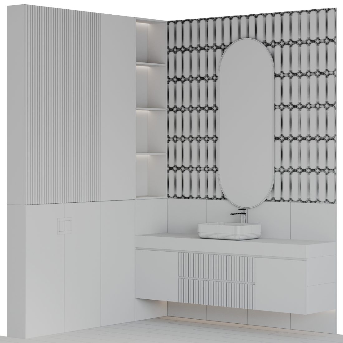 Bathroom Furniture 127 3D Model for VRay, Corona | CGMood