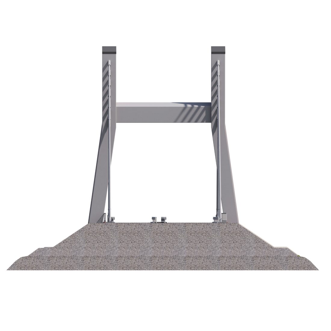 Bridge Span With A Suspension Structure - 3D Model for VRay, Corona