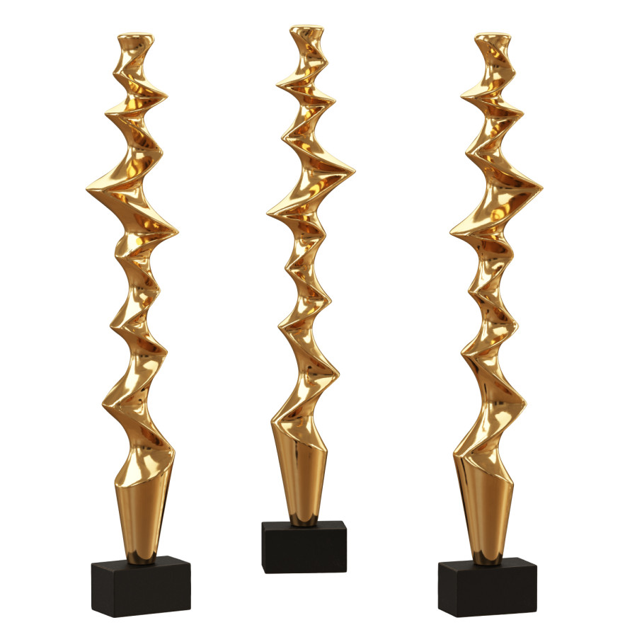 Abstract Metal Sculpture - 3D Model for VRay