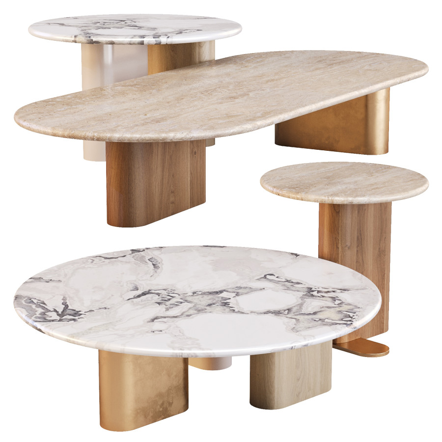Onno - Coffee And Side Tables Set 01 3D Model for Corona | CGMood