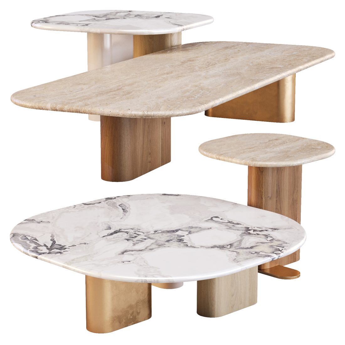 Onno - Coffee And Side Tables Set 02 3D Model for Corona | CGMood
