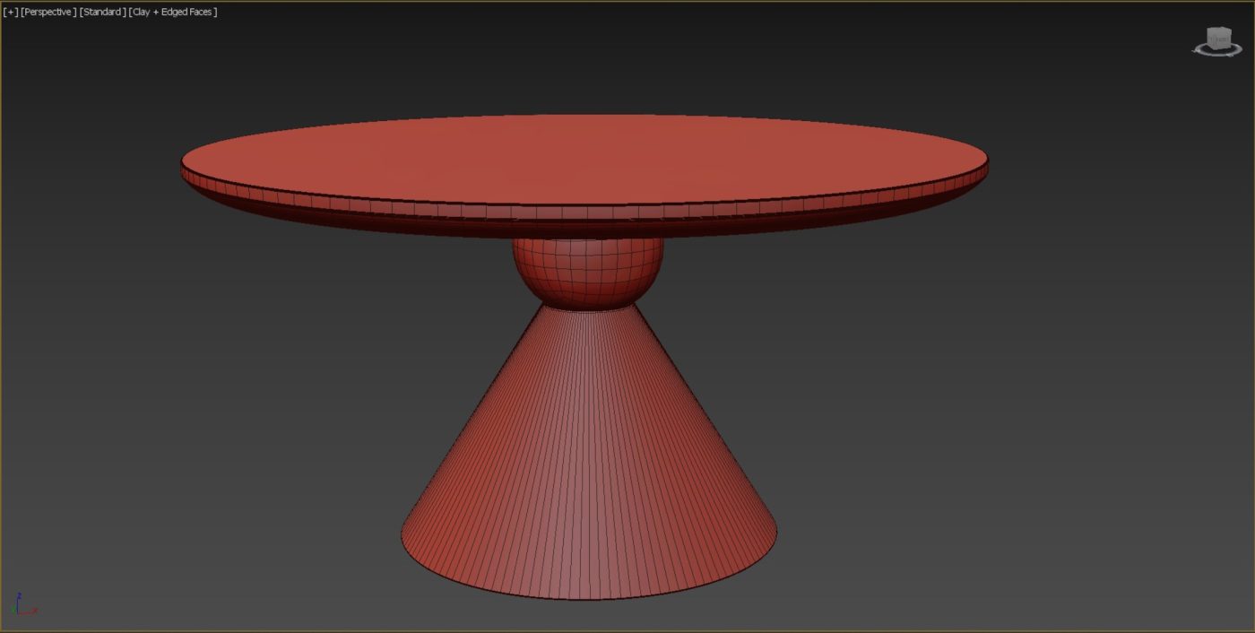 Round Natural Wood Dining Table 3D Model for Corona | CGMood