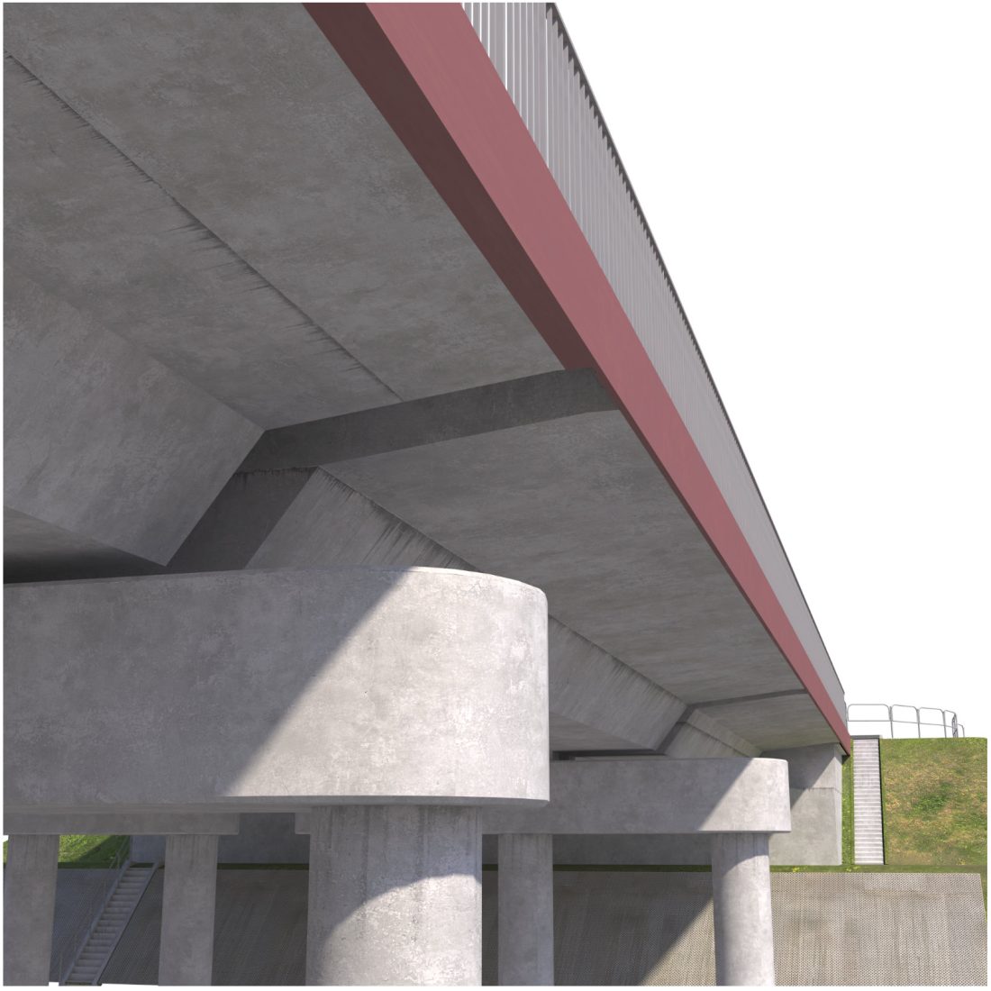 High Detailed 4 Lane Bridge Over The Main Road 3D Model for VRay ...