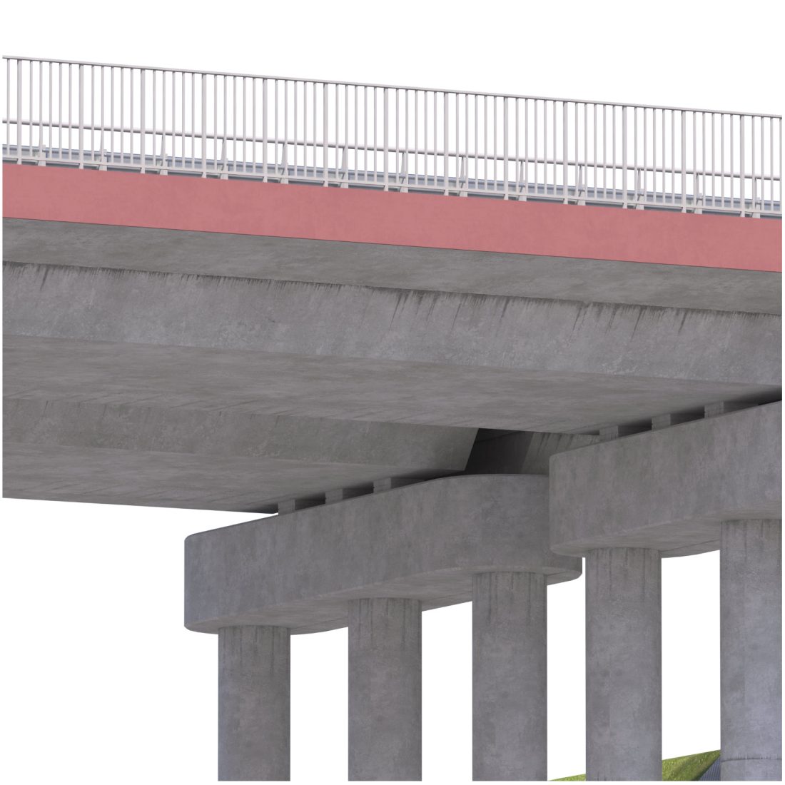 High Detailed 4 Lane Bridge Over The Main Road 3D Model for VRay ...