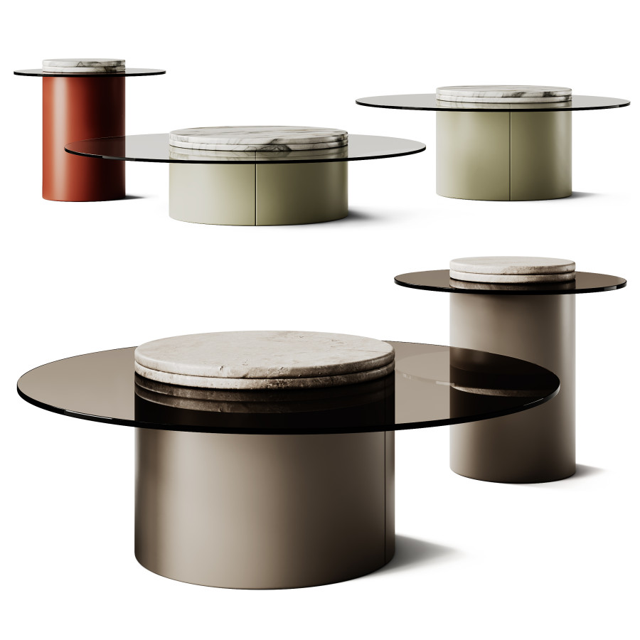 Turri Roma Glass Coffee Tables 3D Model for Corona | CGMood