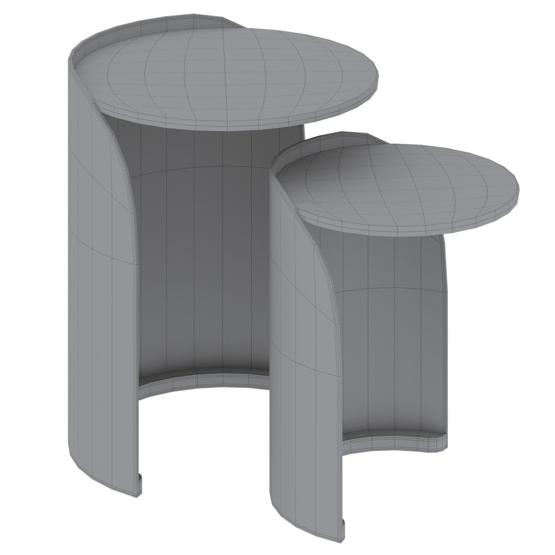 Xireisa Round Nesting Side Tables By Sklum 3D Model for VRay, Corona ...
