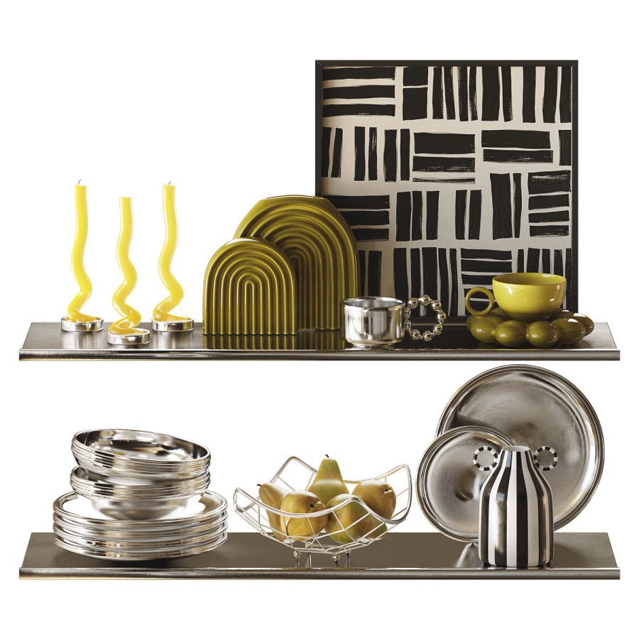 Category: Metals Retro Kitchen Set With Pears by RoutArt