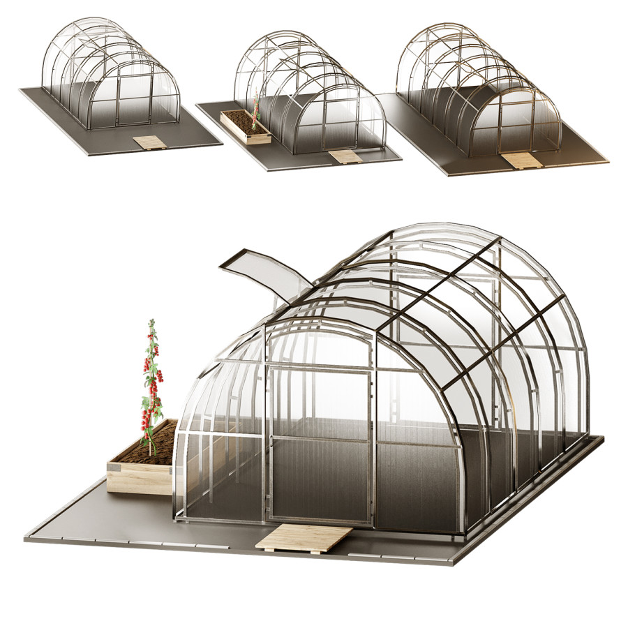 Set Of Arched Greenhouses (6m, 5m, 4m) by RoutArt