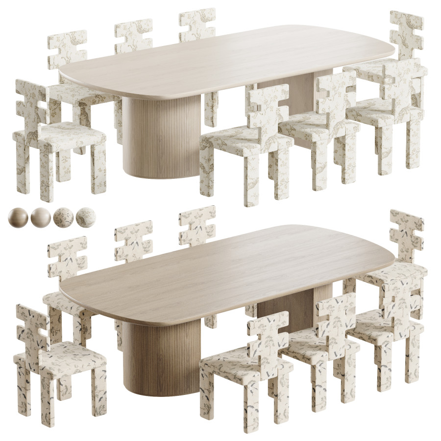 H Chair And Moon Table by zvezdaboy